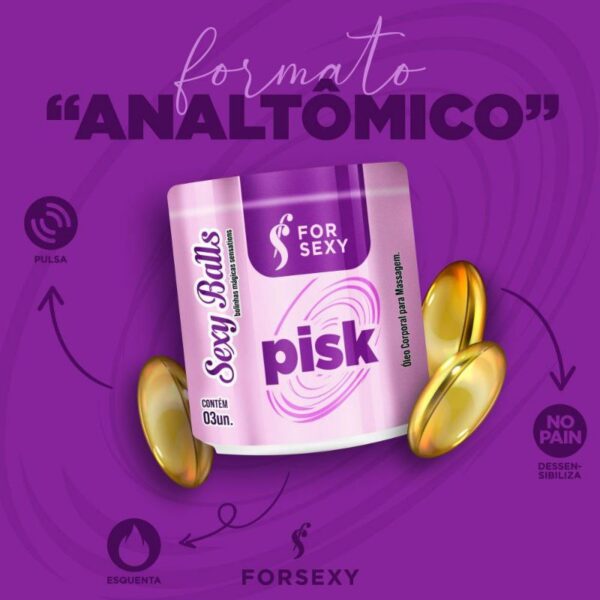 Bolinhas Pisk Sexy Ball Excitante Anal 03 Unidades-For Sexy - Imagem 2