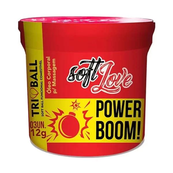 Bolinha Power Boom -Triball Soft Ball Funcional 3un -Soft Love