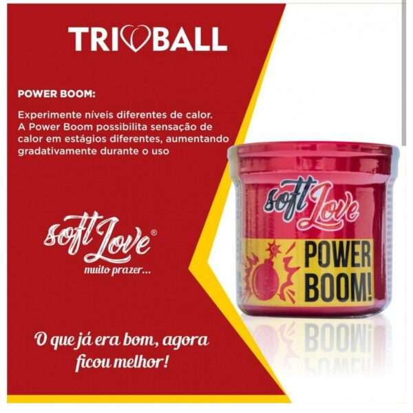 Bolinha Power Boom -Triball Soft Ball Funcional 3un -Soft Love - Imagem 2