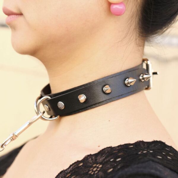 Choker Gargantilha Com guia - BDSM - Imagem 2