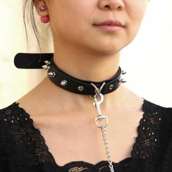 Choker Gargantilha Com guia - BDSM - Imagem 3