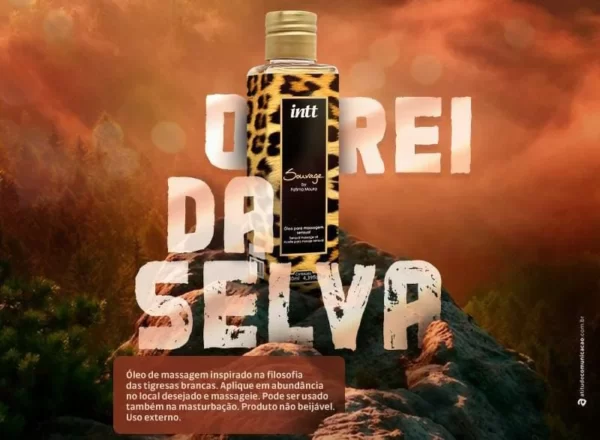 Óleo Para Massagem Sensual Sauvage 130ml Intt - Imagem 2