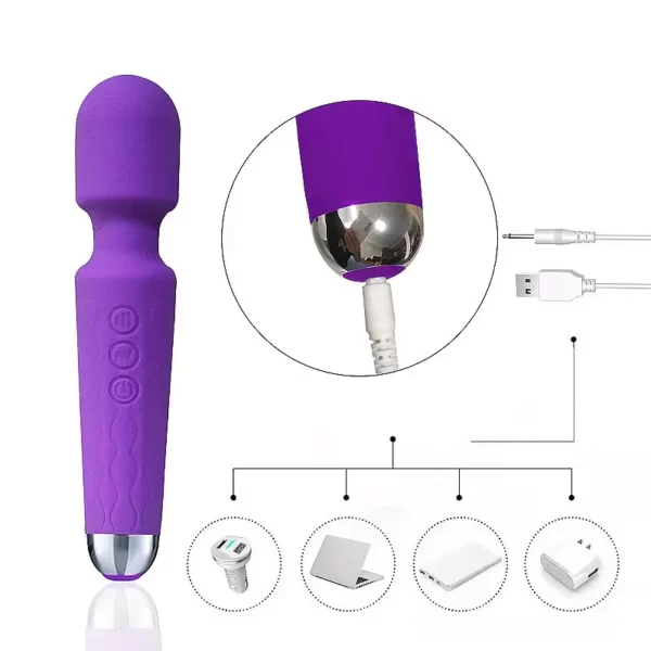 Varinha Magica Vibrador Recarregável - Imagem 2