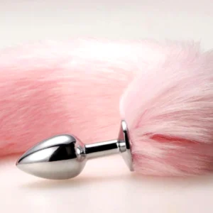 Plug Anal Rabo de Raposa Rosa "P"