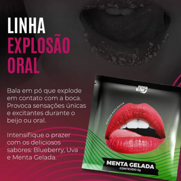 Bala em Pó Explosão Menta Gelada 5g- Pepper Blend - Imagem 2