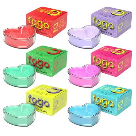 Vela Fogo Da Paixão Glitter