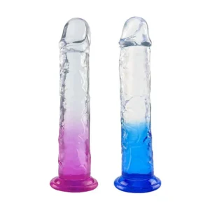 Dildo Realístico Flexível e Transparente 19,5x3,8cm